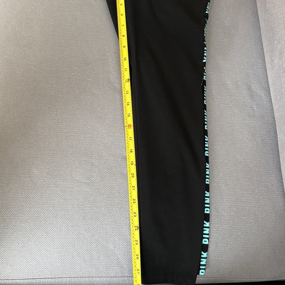 New PINK Victoria's Secret Black Leggings Size L - Picture 7 of 8